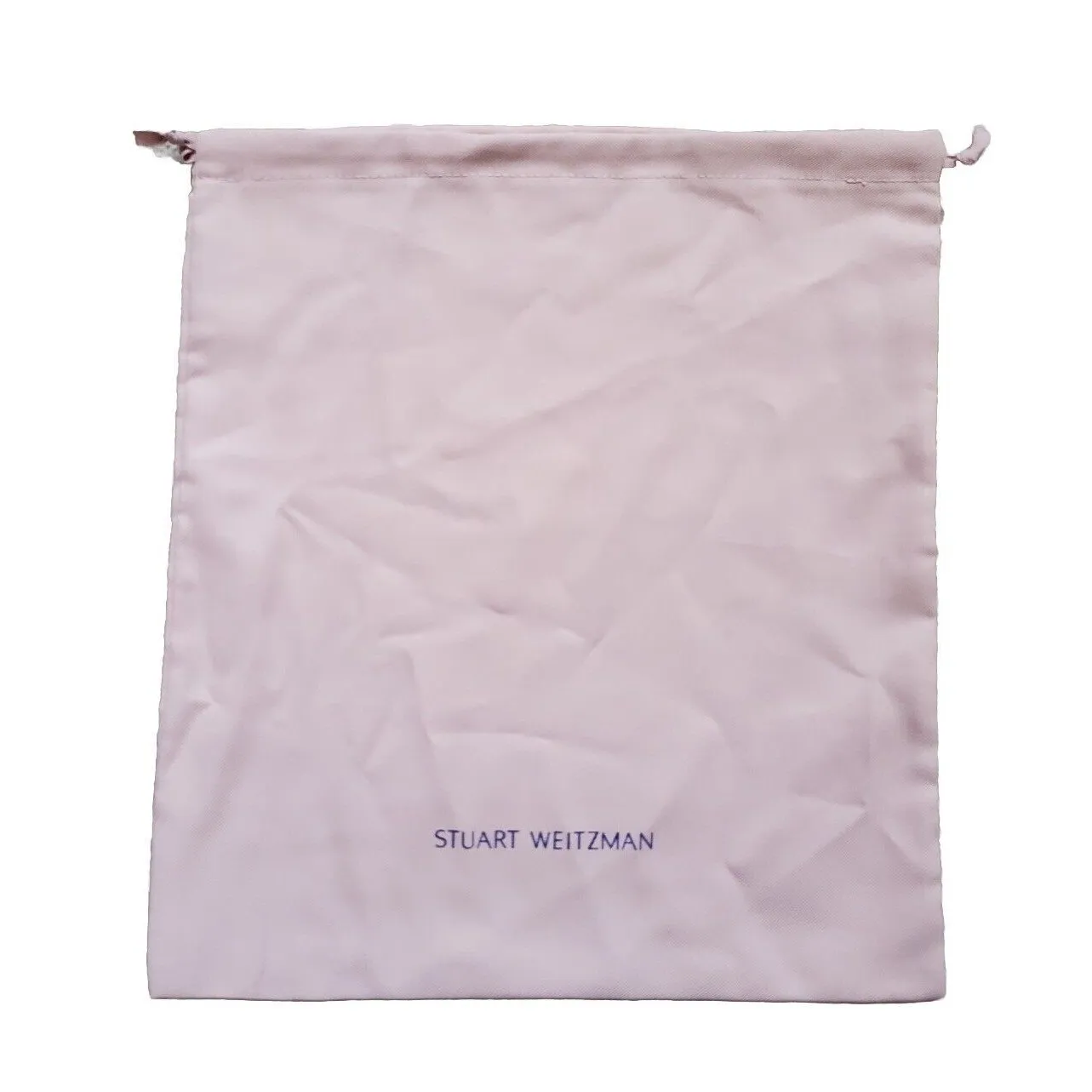 Stuart Weitzman Shoe Dust Bag Purse Storage Pink Drawstring Pouch 12”x 12” EUC - Image 4