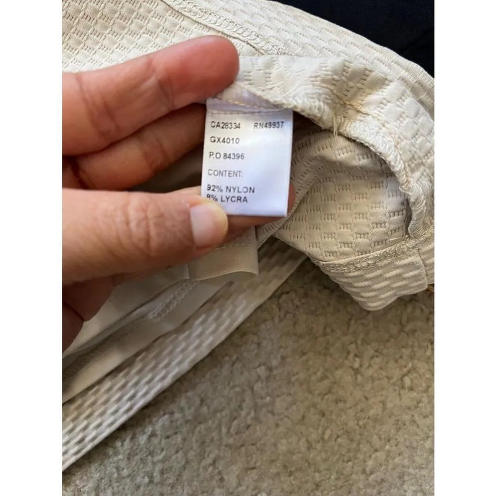 Tail tech stretchy double zip beige waffle golf sporty mini skirt Skort Small Tan - Image 6