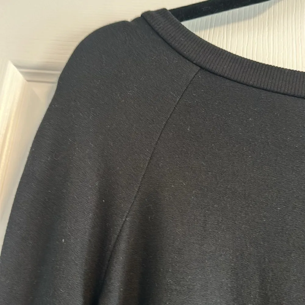 Heroine Sport Black Open Back Sweatshirt with Silver Arm Stripe - Image 4