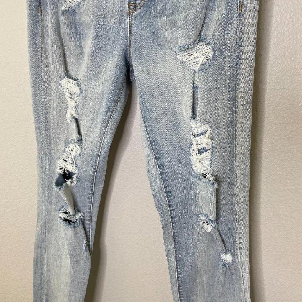 Aeropostale Seriously Stretchy High-Rise Jegging Size 6 Ripped Destroyed Skinny - Image 4