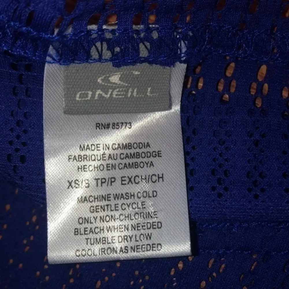 O’Neill Royal Blue Sheer Swimsuit Coverup Bathing Suit Beach XS - Image 2