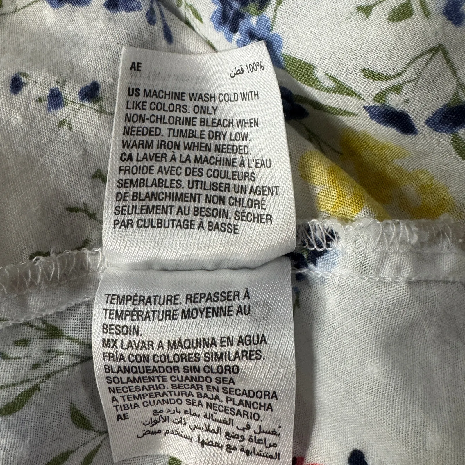 Karen Scott 2X-Large Top Swiss Dot Floral Button-Up 3/4 Sleeve Pocket Collared - Image 9