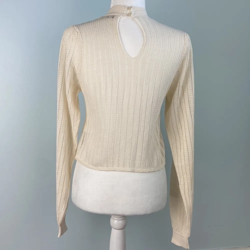 Zara Romantic Knit Top Blouse Lace Trim Bloggers' Favorite - Image 7