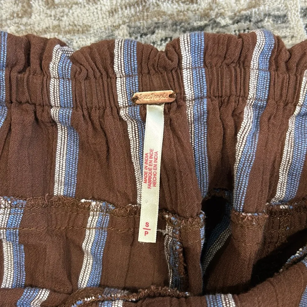 Free peoplele come to play striped wide leg cropped pants - Image 16