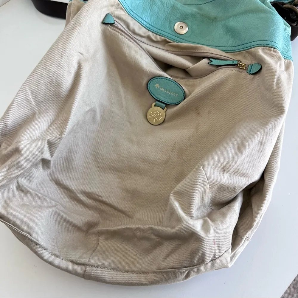 Mulberry Mitzy Medium Hobo Crossbody Messenger Emerald Pebbled - Image 8