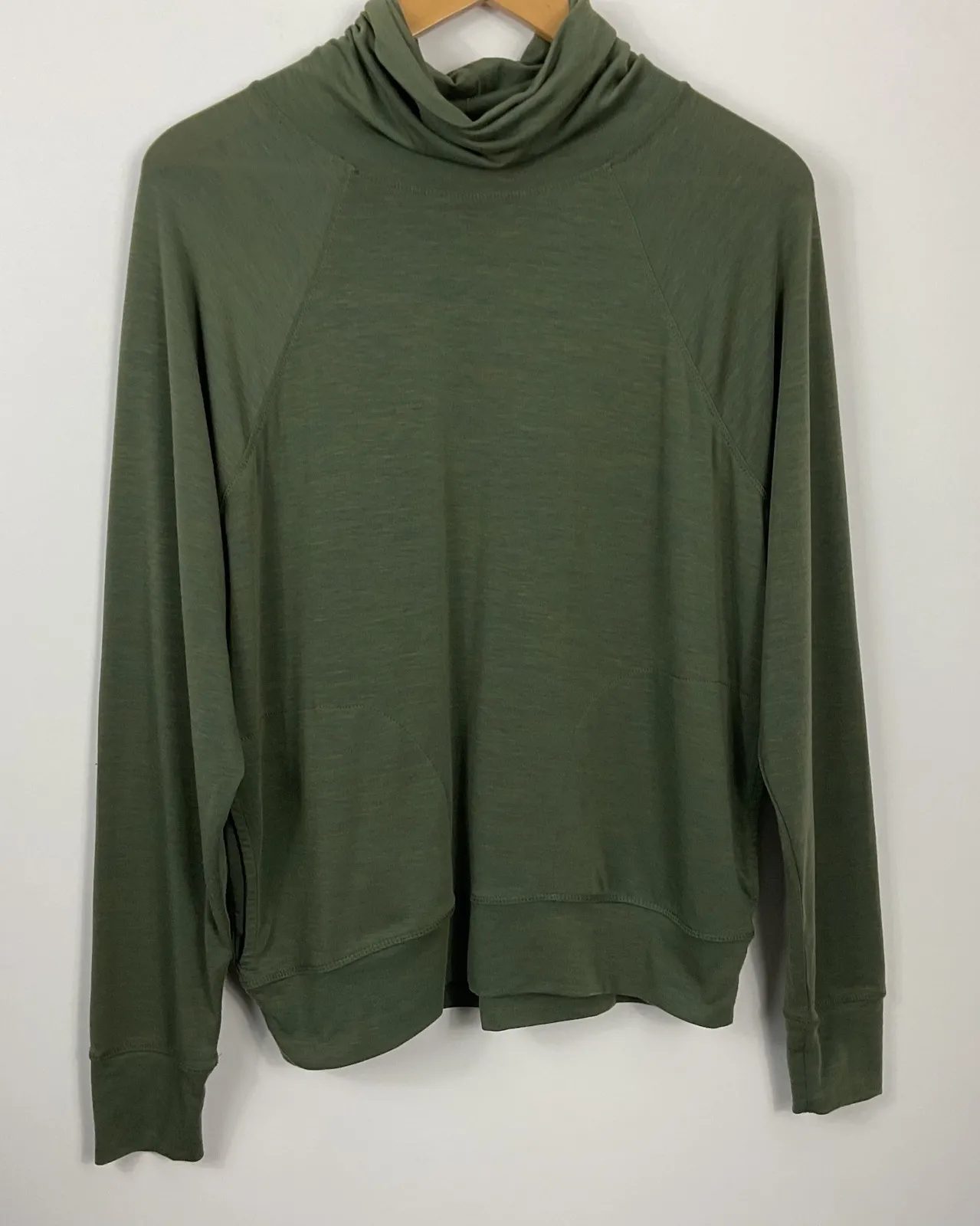 Prana Women Olive Green Sol Protect TurtleNeck Long Sleeve Top Size M - Image 1