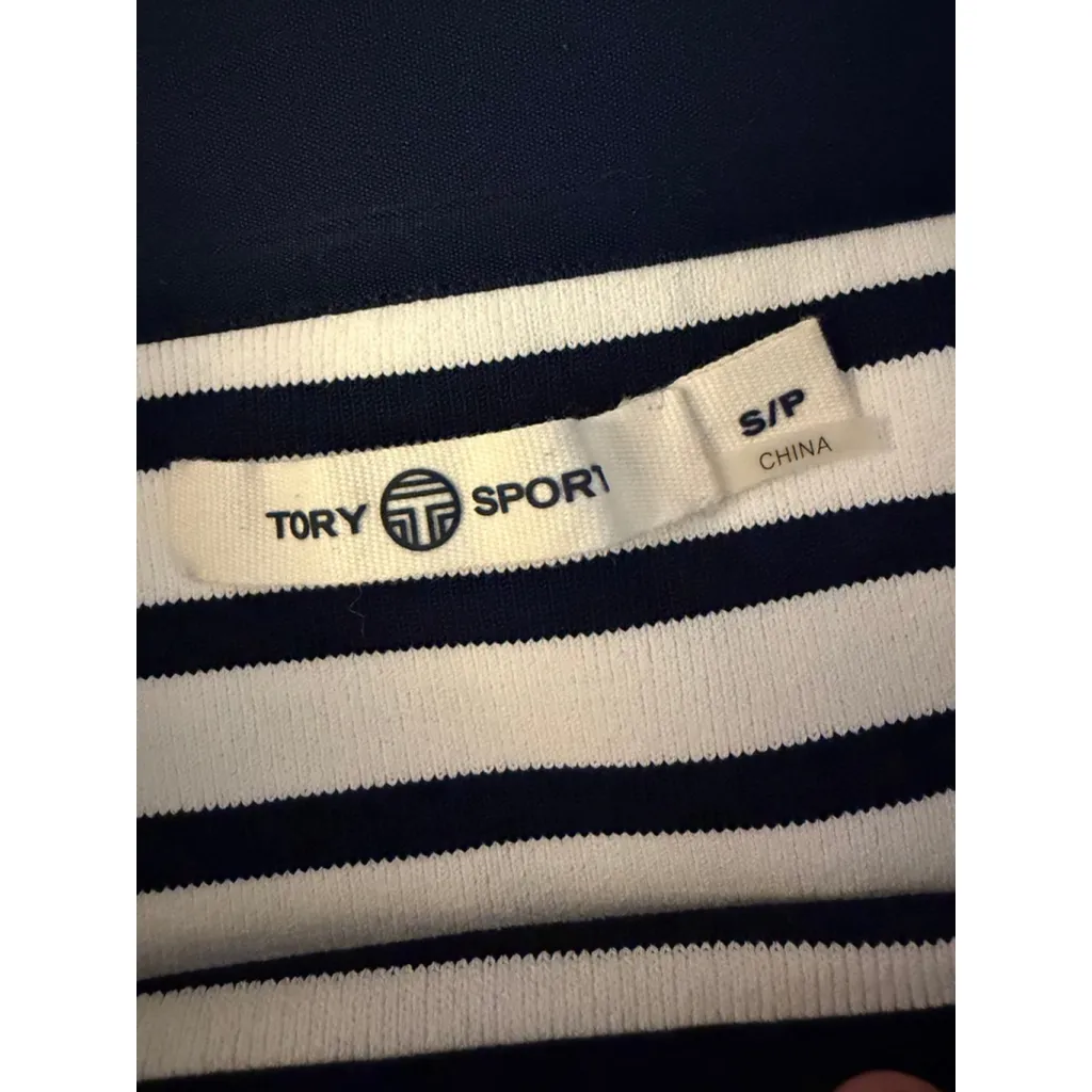 Breton Stripe Knit Skirt
Tory Sport Sz Small Green Blue Stripe Preppy White - Image 5