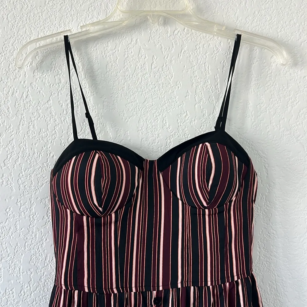 NWT Band of Gypsies Striped Ruffle Hem Dress - Image 2