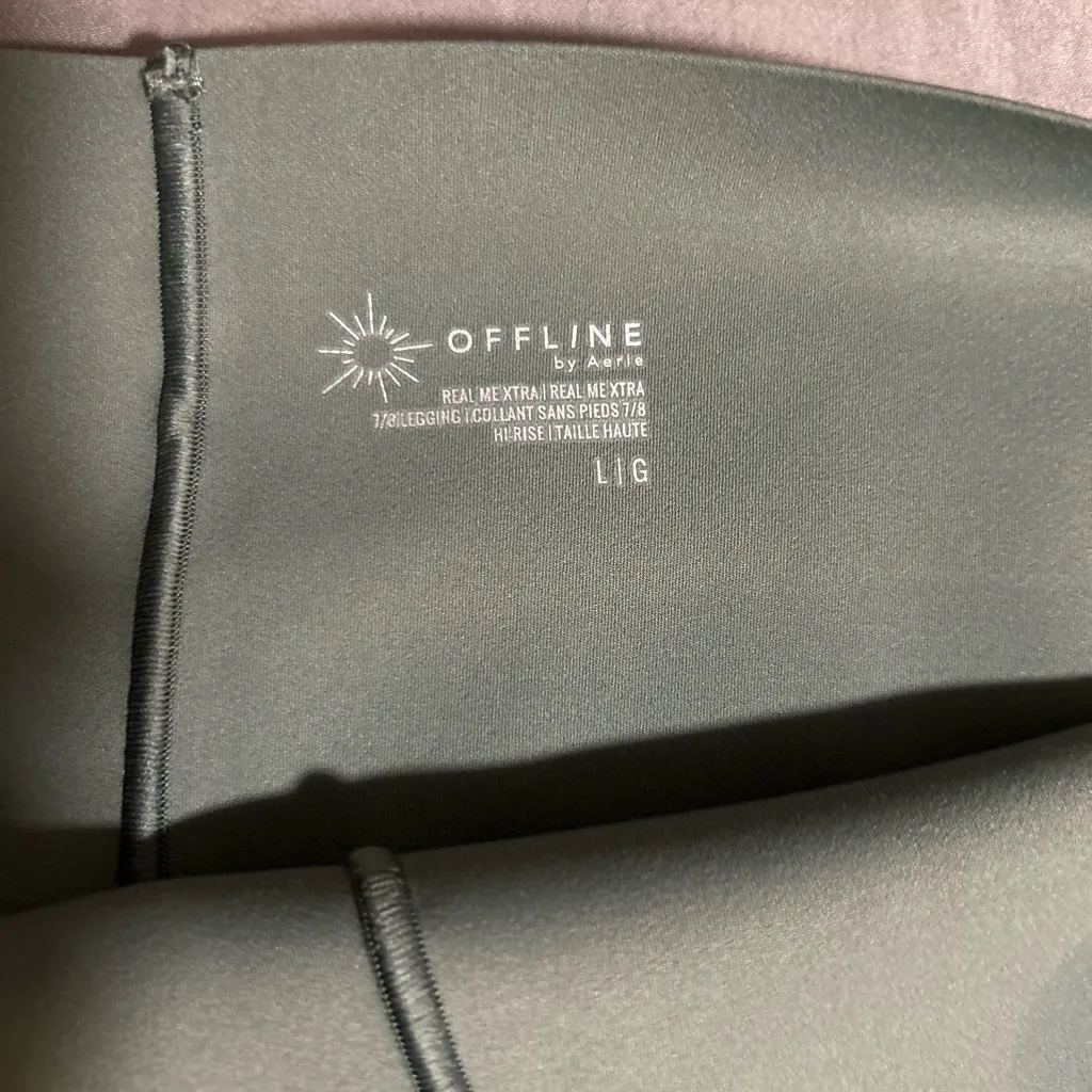 Aerie Offline Real Me Xtra Green Leggings Size L - Image 2