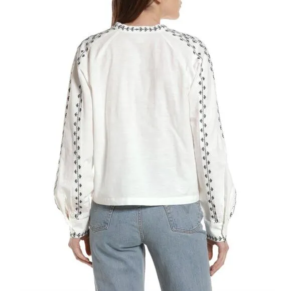 Treasure & Bond Puff Sleeve Button-Up Shirt “Size M” NWT/Defects (B35) - Image 2