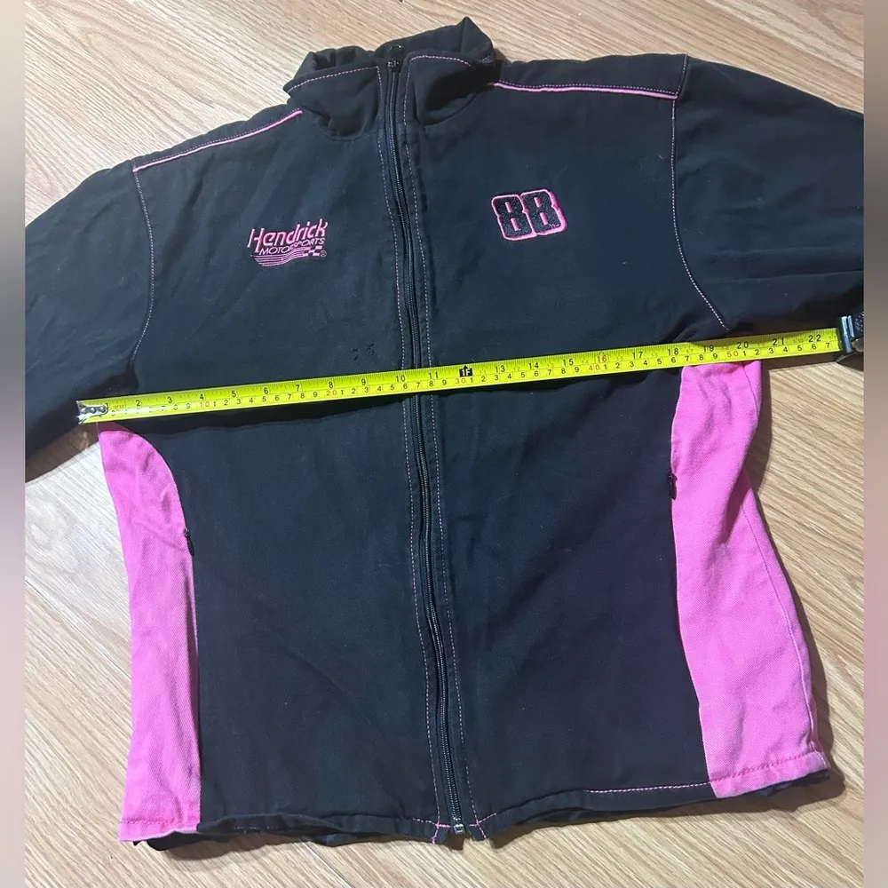 Hendrick Motorsports Dale Jr Black & Pink nascar official jacket ladies Medium - Image 5