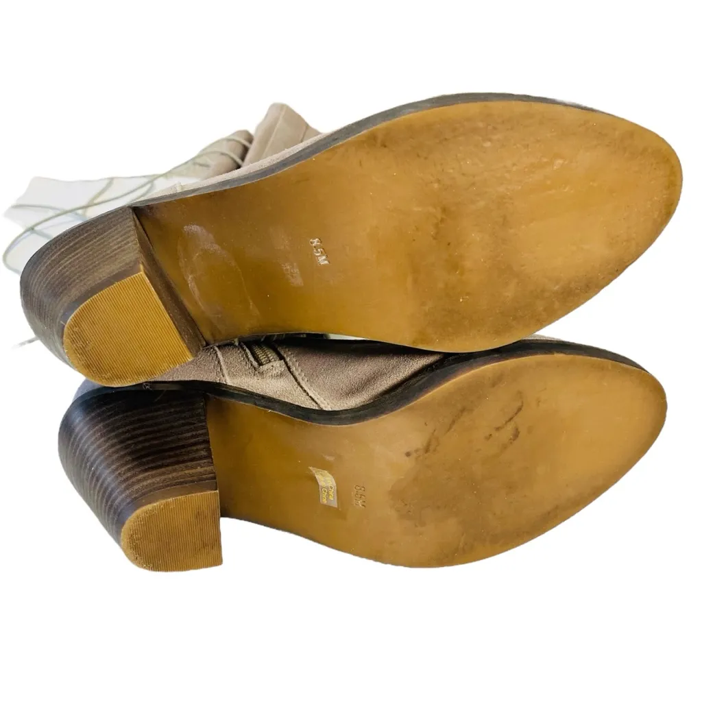 FREE PEOPLE x JEFFREY CAMPBELL Thigh High Suede Lace Up Boots - Image 9