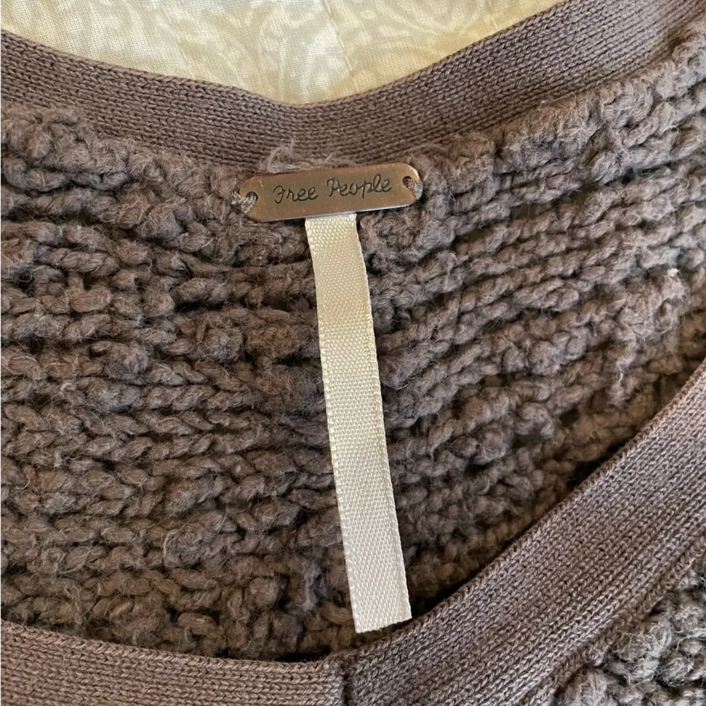 Free People Reverse Hem Open Knit V-Neck Sweater - Image 5