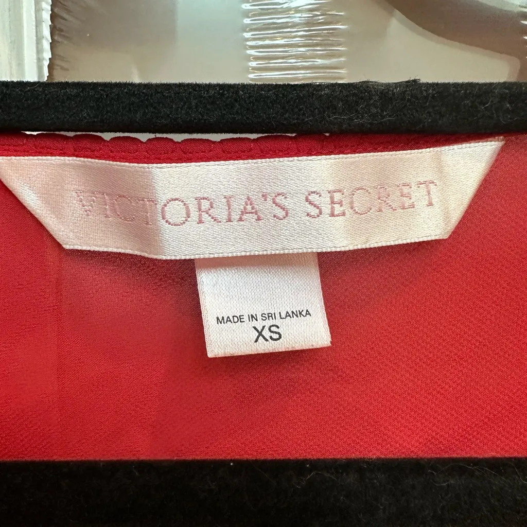 Vintage Victorias Secret VS Y2K Red Sheer Lingerie Kimono Intimates Size XS - Image 7