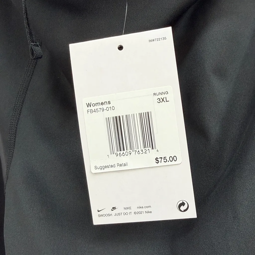 Nike Dri Fit Fast Black Leggings Tight Running Gray Dots Womens Plus Size 3X - Image 13