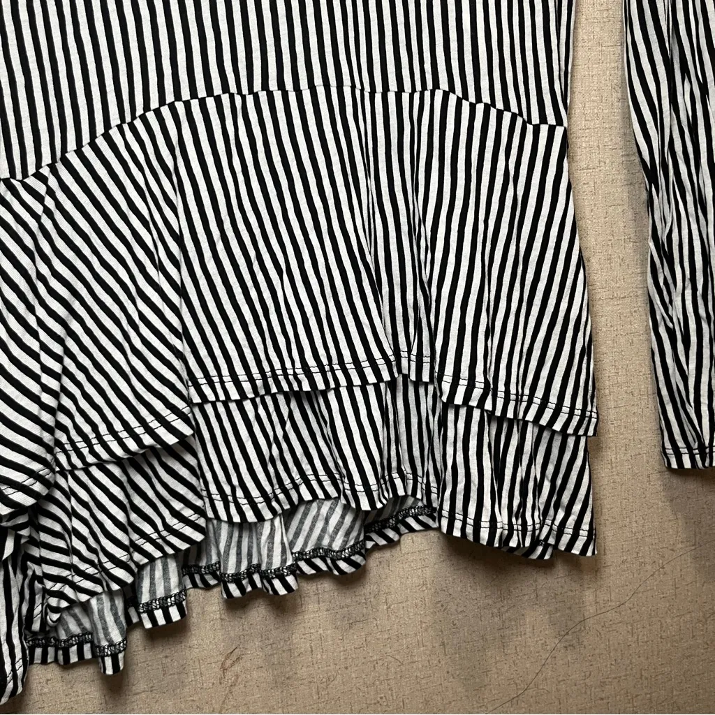 Michael Kors Black and White Long Sleeve Tee Size S - Image 3