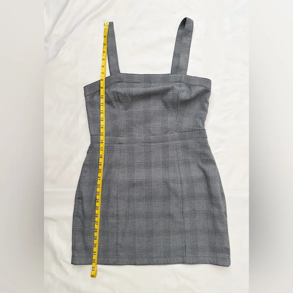Abercrombie & Fitch Plaid Houndstooth Pinafore Dress - Grey/Black - MP - Image 12