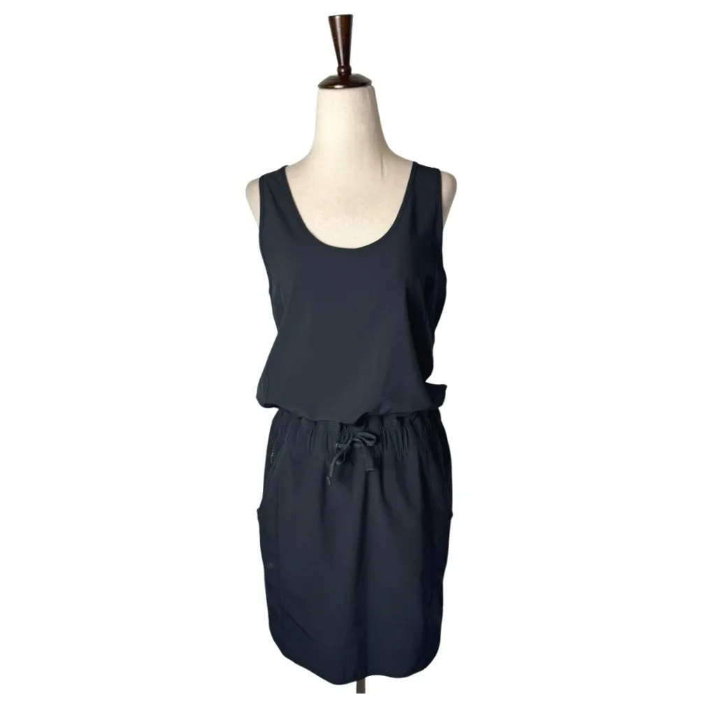 Patagonia‎ Dress Women Small Black Fleetwith Tie Waist Mini Gorpcore Athleisure - Image 3