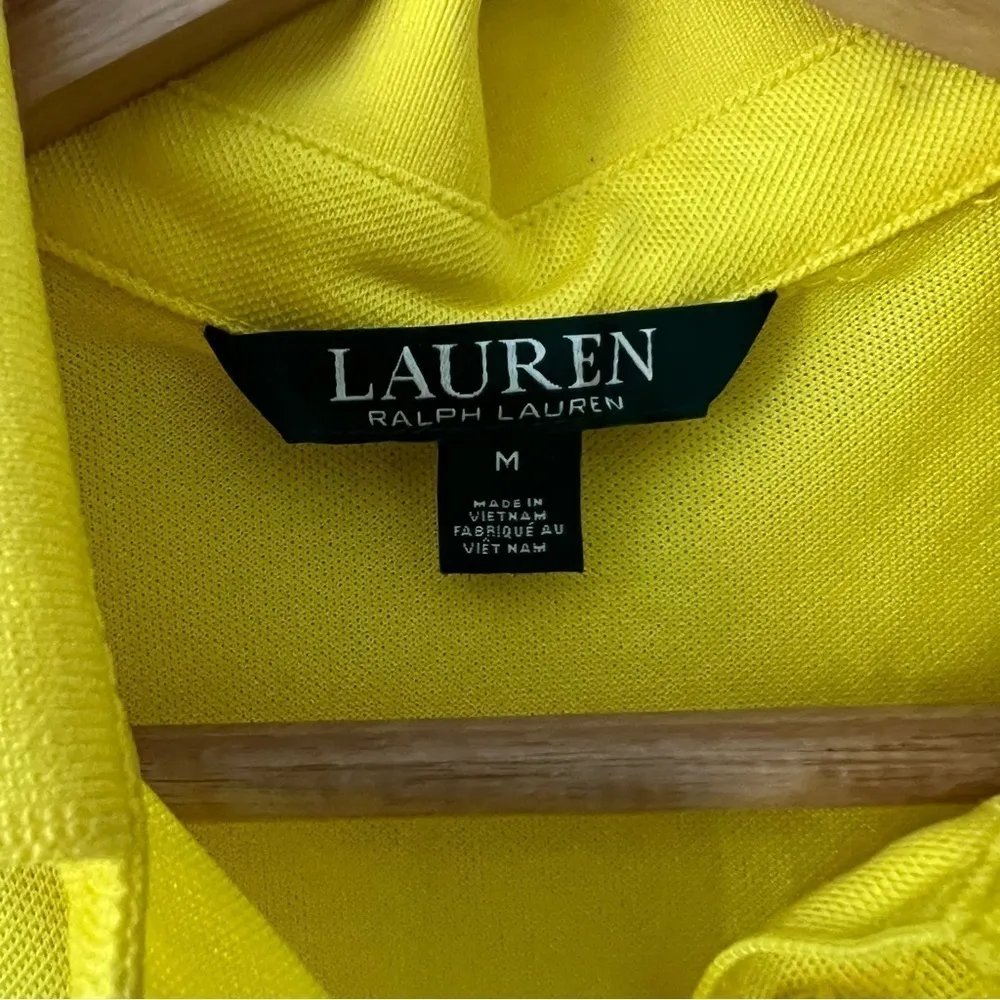 Lauren Ralph Lauren micro mesh polo bright yellow size medium - Image 7