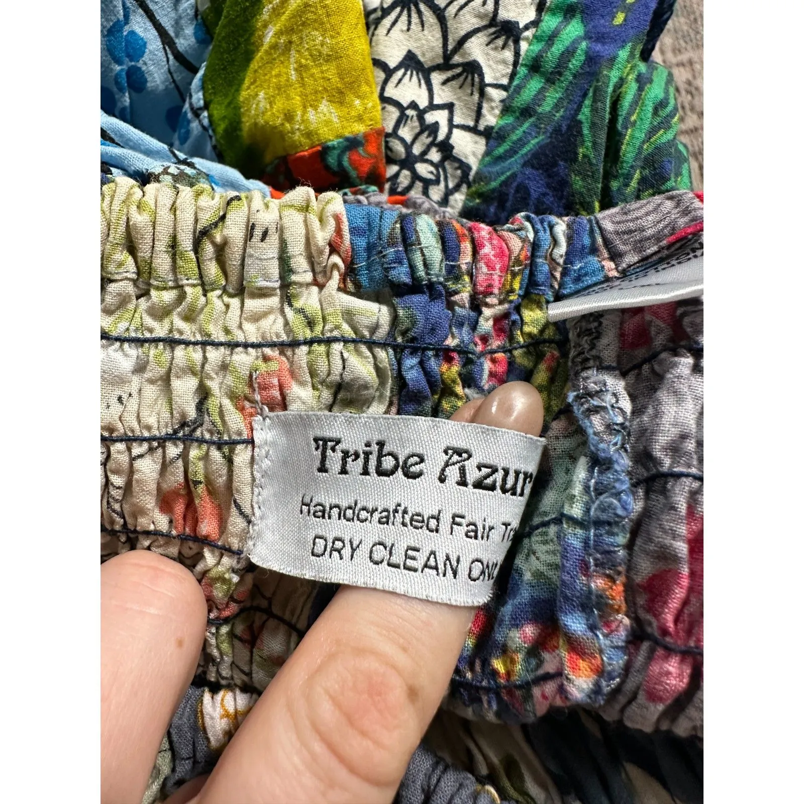 Unique 100% Cotton Bohemian Multicolor Strapless Romper Size L Pink Size L - Image 9