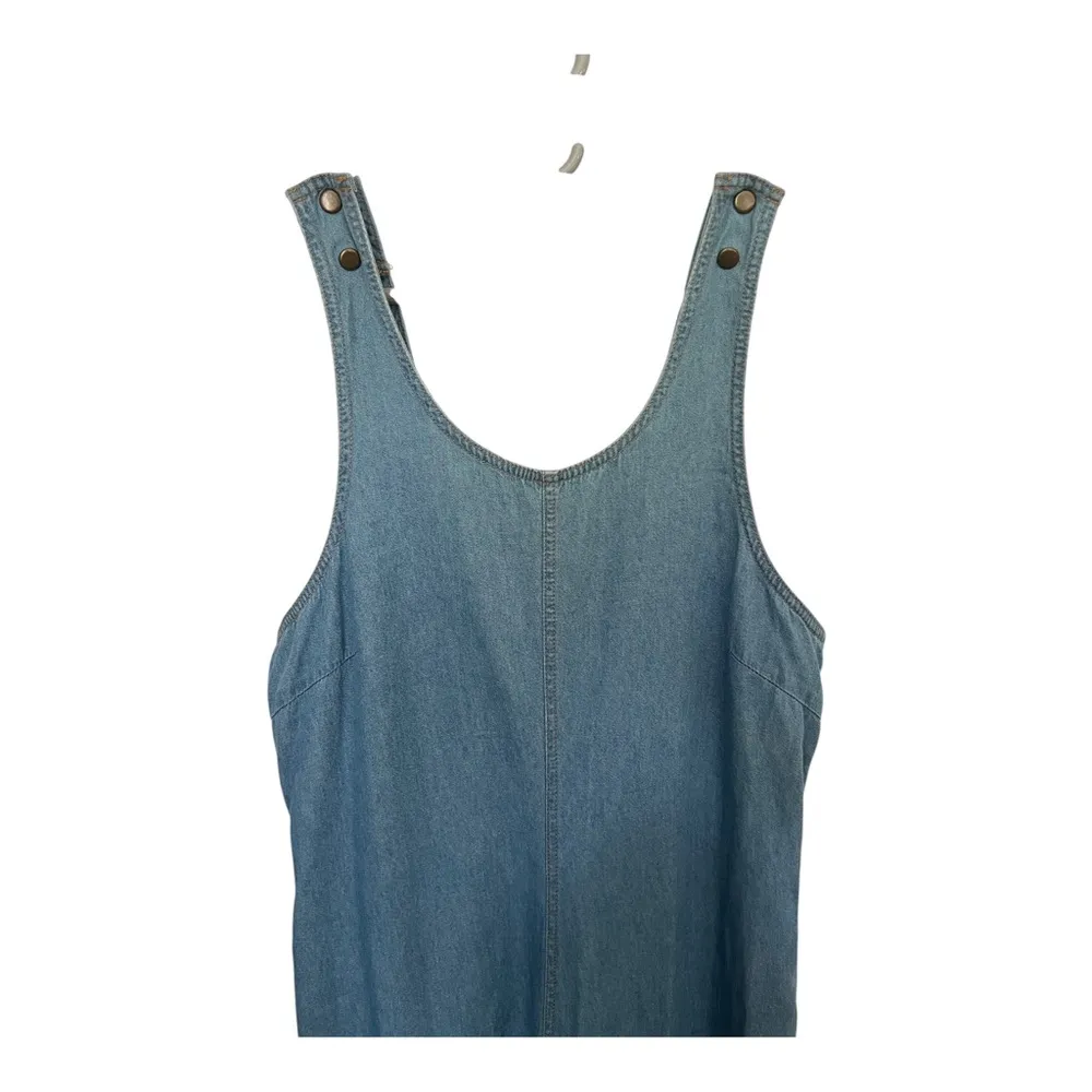 Vintage 90's Denim Maxi Dress 100% Cotton Size 16 - Image 3