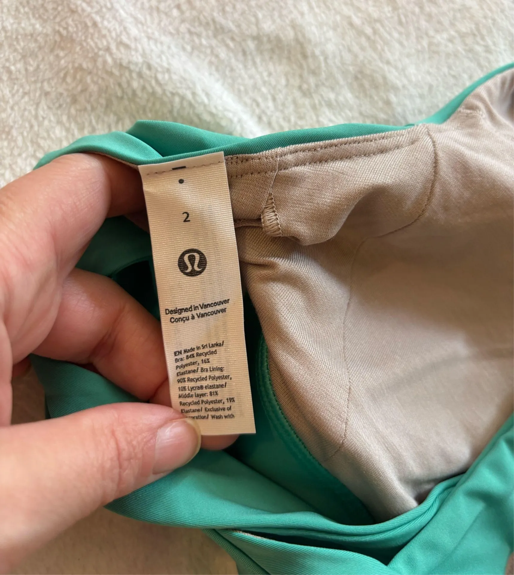 Lululemon Envital Sports Bra - Green/Teal - Size 2 - Image 7