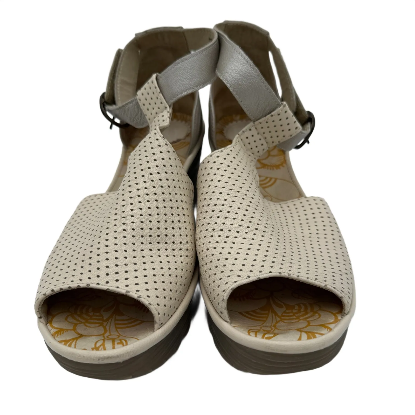 Fly London Yall Cupido Cutout Perforated Leather Heels Size 41 / 10 - 10.5 - Image 3