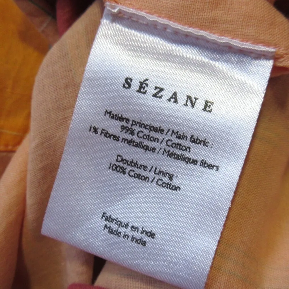 NWT Sezane Amandine in Ochre Saffron Stripe Belted Button A-line Skirt 38 / 6 - Image 6