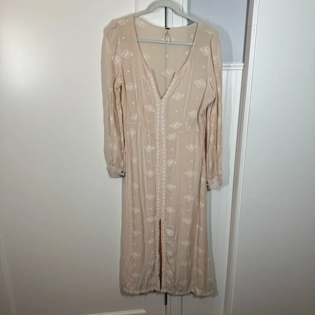 Free People Lily of the Valley Midi Maxi Dress Size Large Whimsical Prairie - Image 4