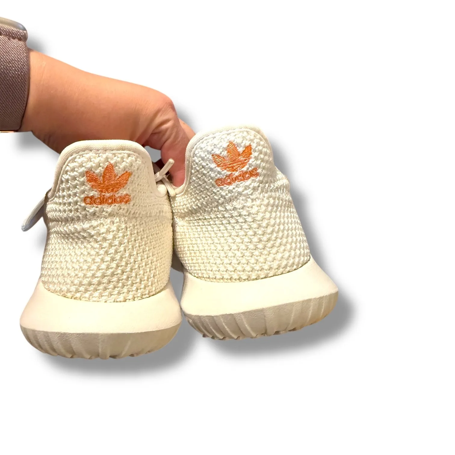 Adidas Tubular Shadow Knit Sneakers Women's Size 7 White Lightweight Running - Image 13