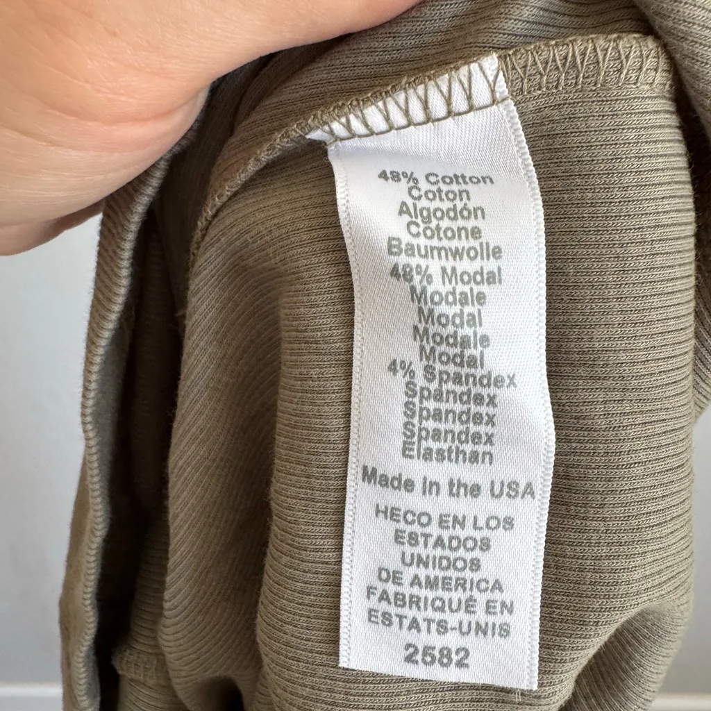 NWT Michael Stars Olive Green Ultra Rib Katie Bodycon Dress Womens S Date Night - Image 7