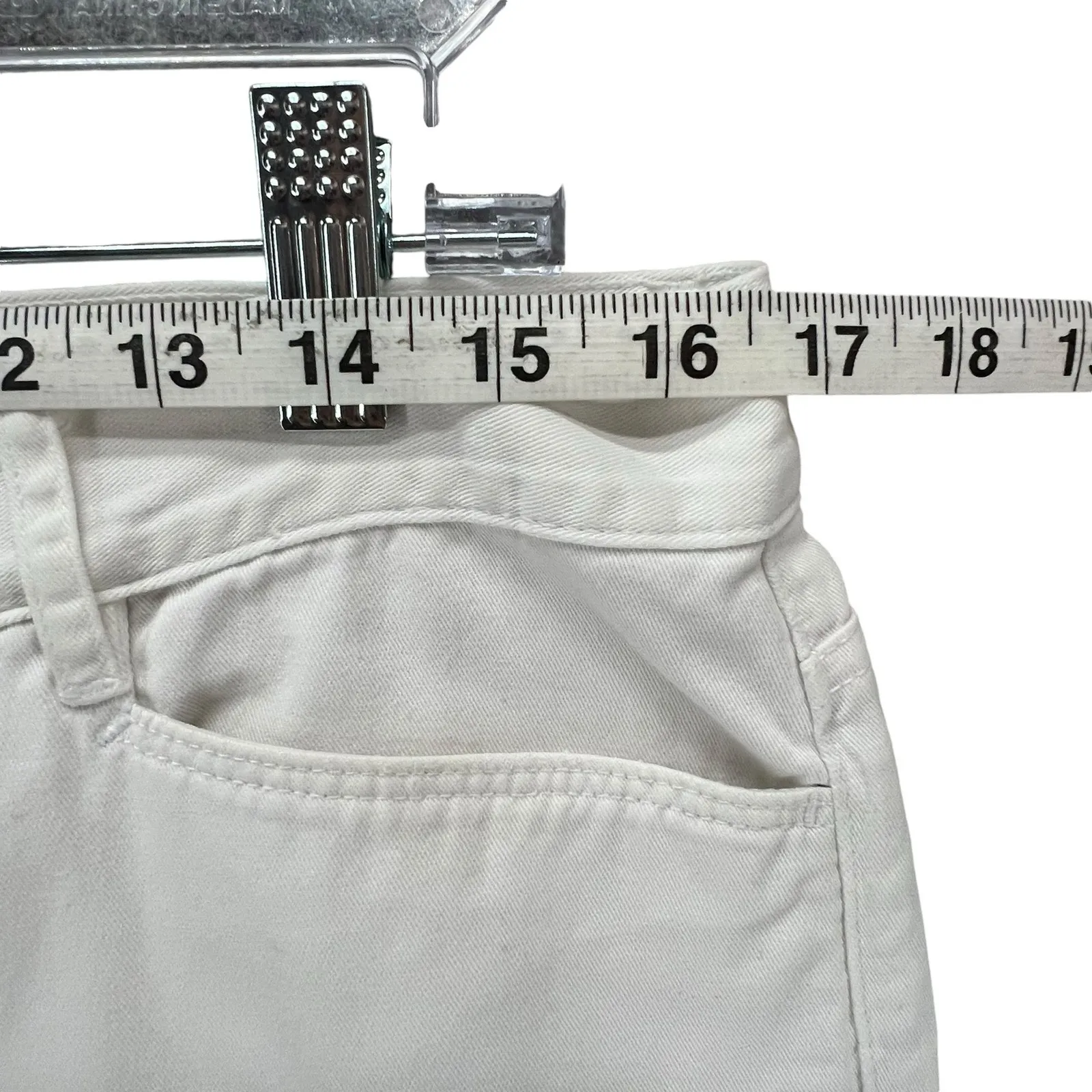 Ralph Lauren LRL Jeans Womens 10 White Denim Classic Midcalf Crop Nautical Beach - Image 5