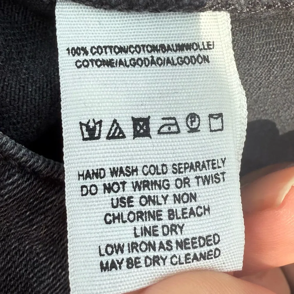 Free People We The Free Black Distressed Denim Skirt with Zipper / 26/4 / EUC - Image 13