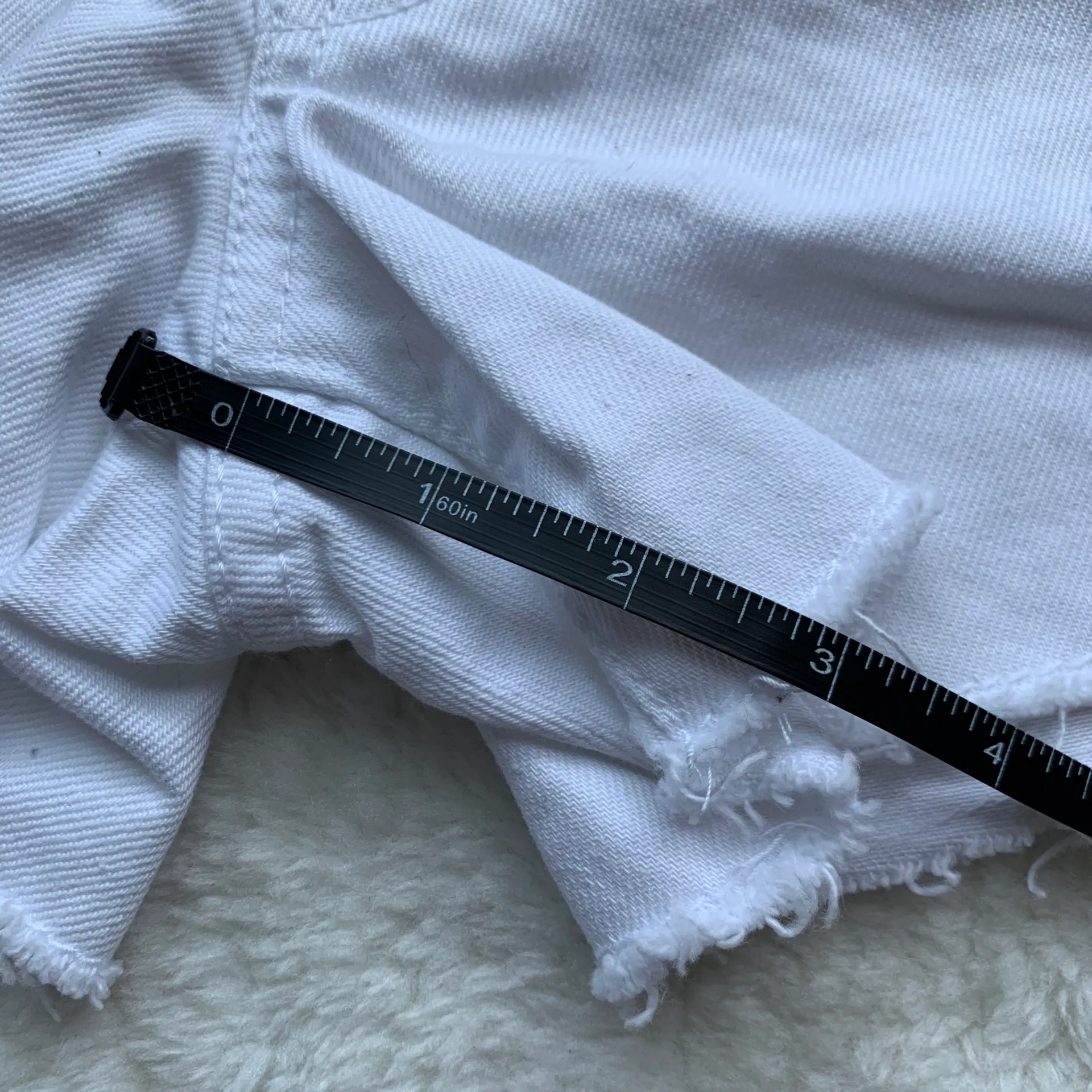 White Denim Classic Shorts Size 0 NWT - Image 5