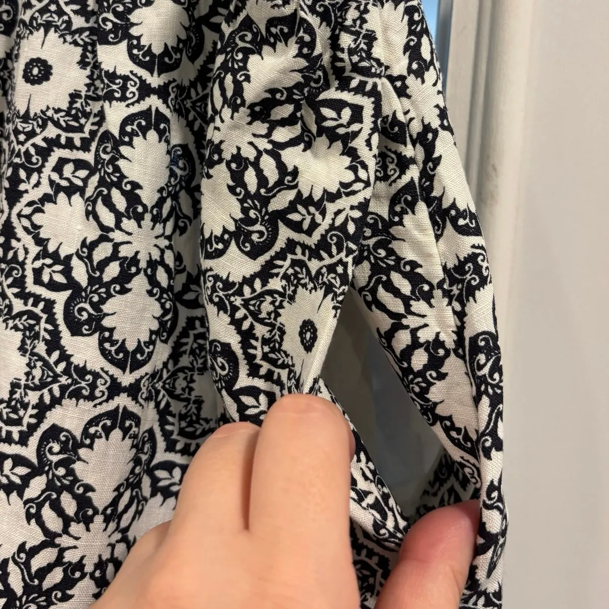 BODEN NWT French Navy Bloomsbury Mono black and white maxi skirt, size 16/18 - Image 5