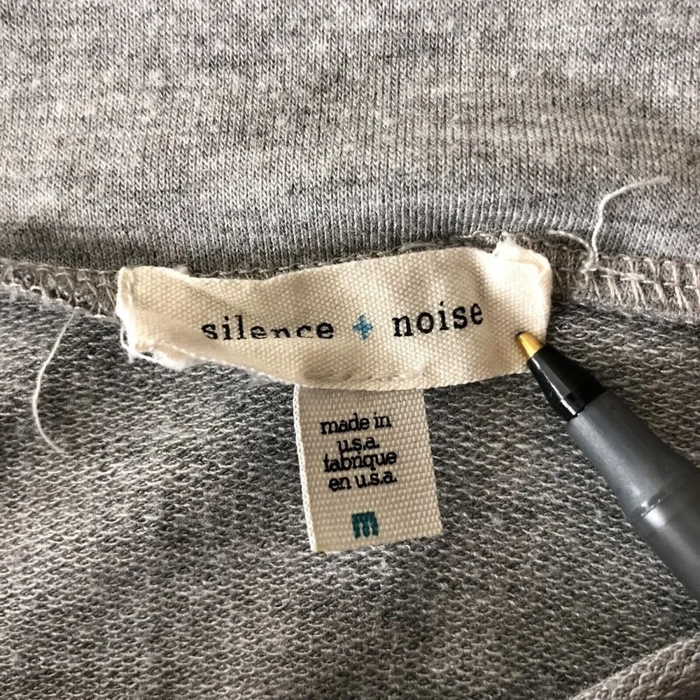 Silence & Noise Urban Outfitters Jumpsuit Strapless Cropped Pockets Black Gray M - Image 3