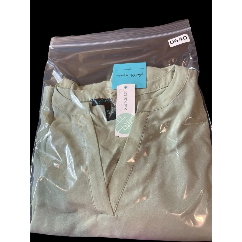 Stitch fix Faith And Zoe Sage Green High Low Sheer Tunic Top 1x NWT - Image 11