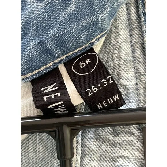 NWT Neuw Slim Slouch Faded Blue Boyfriend‎ Jeans Women’s Size 4 Grunge Distress - Image 5