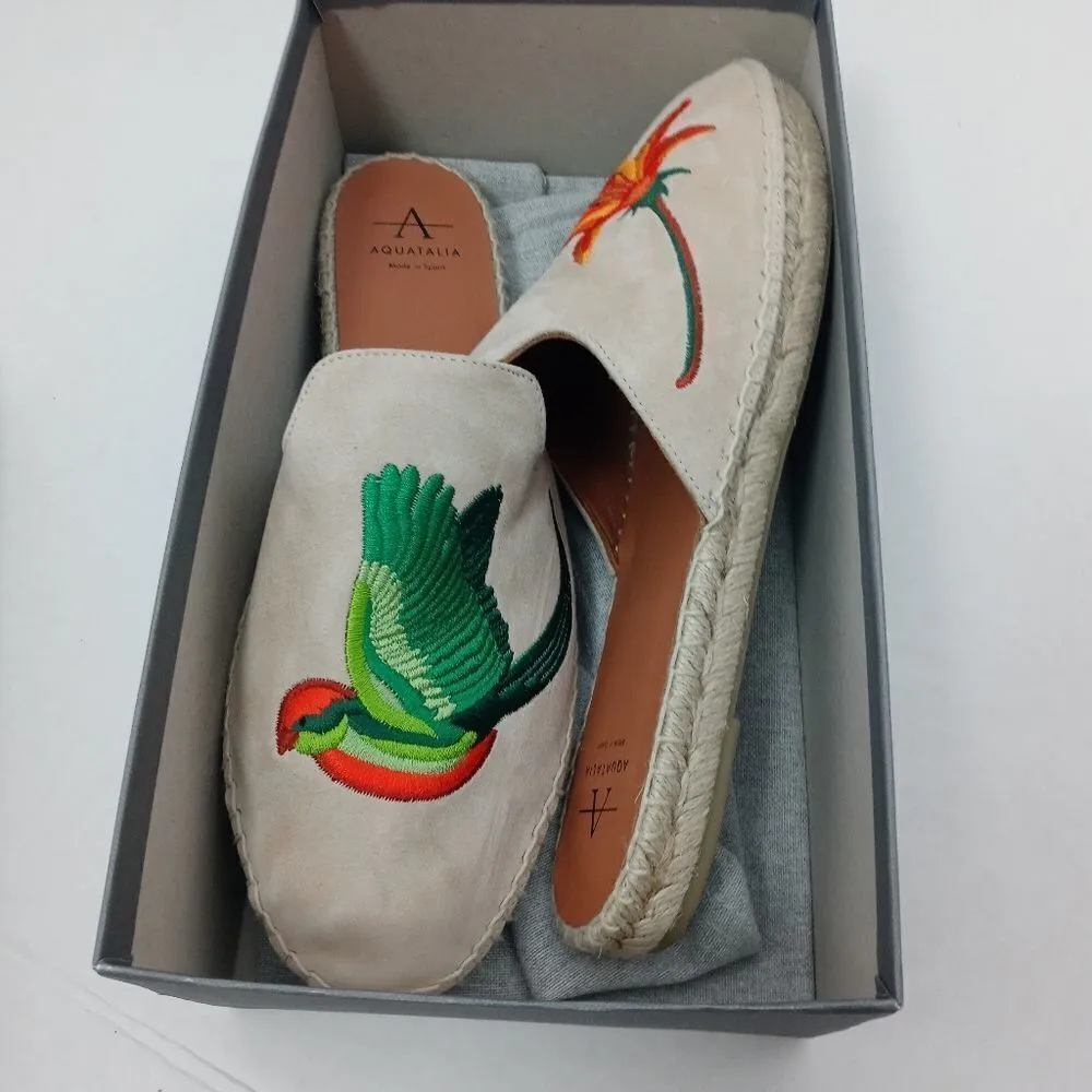 Aquatalia Blair Espadrille Embroidered Flat - Image 8