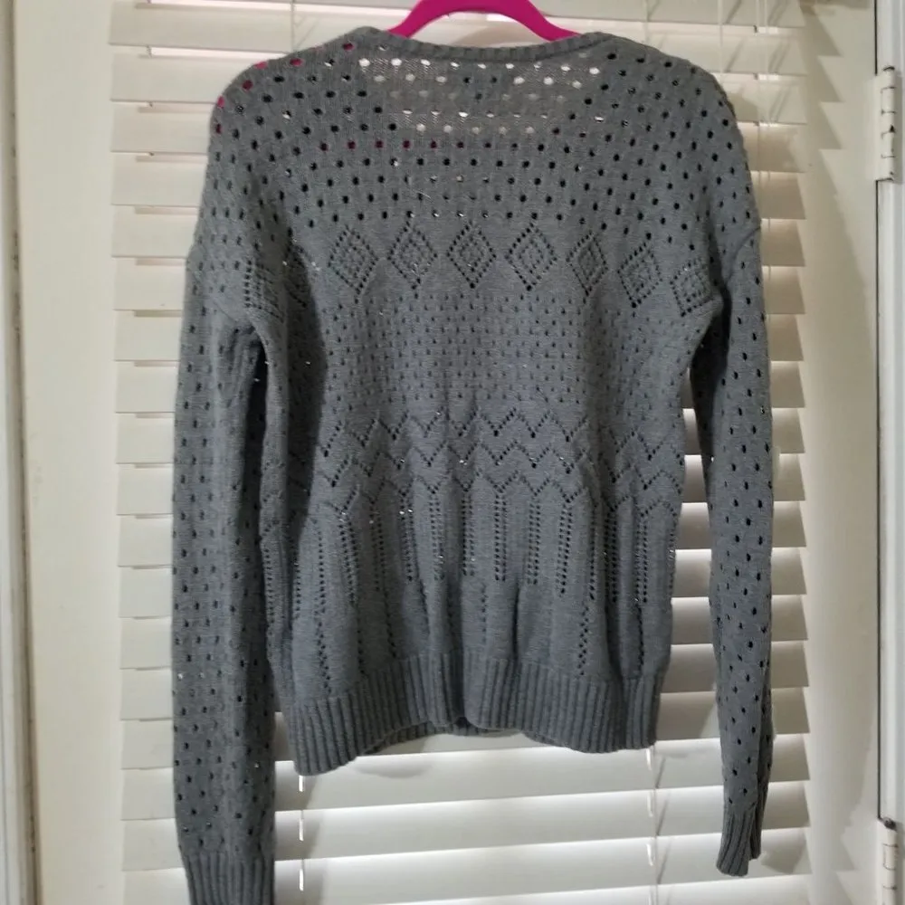 Bass medium gray cotton crewneck sweater - Image 3