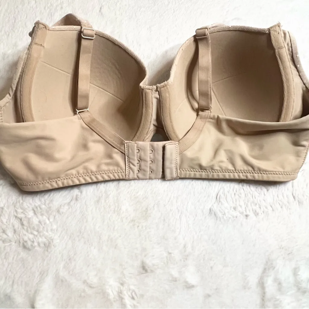 Soma Stunning Support Full Coverage Bra Size 34D Nude Tan Floral Polka Dot - Image 11