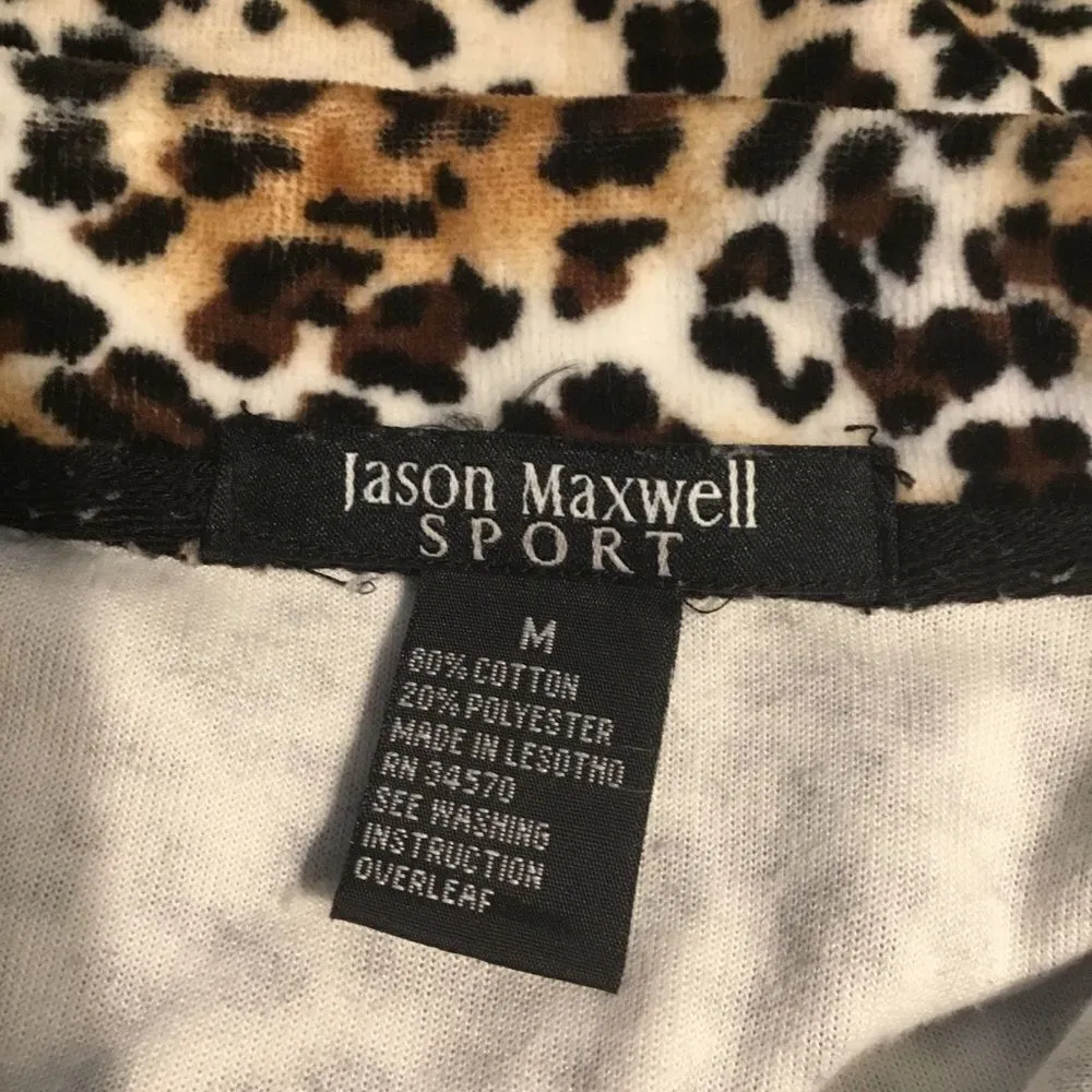 Jason Maxwell So Soft Leopard Print Button Down Layering Shirt Jacket M - Image 8