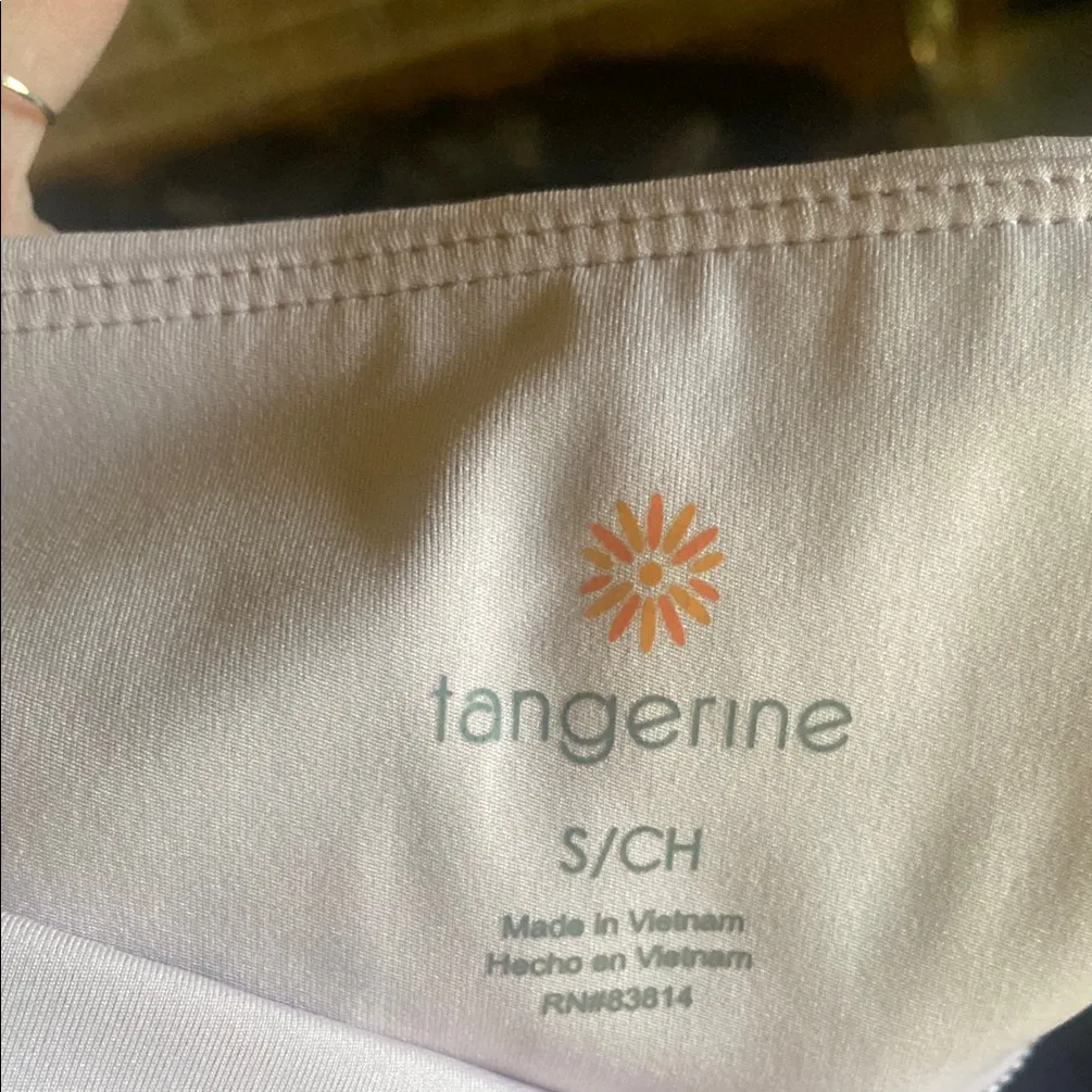 Tangerine Black and Light Pink Fitness Leggings - Image 3