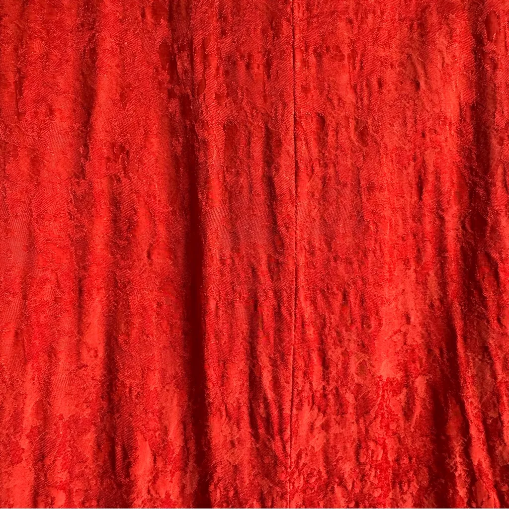 Free People Vintage Women’s Red Stella Jacquard Blazer‎ Size Small - Image 3