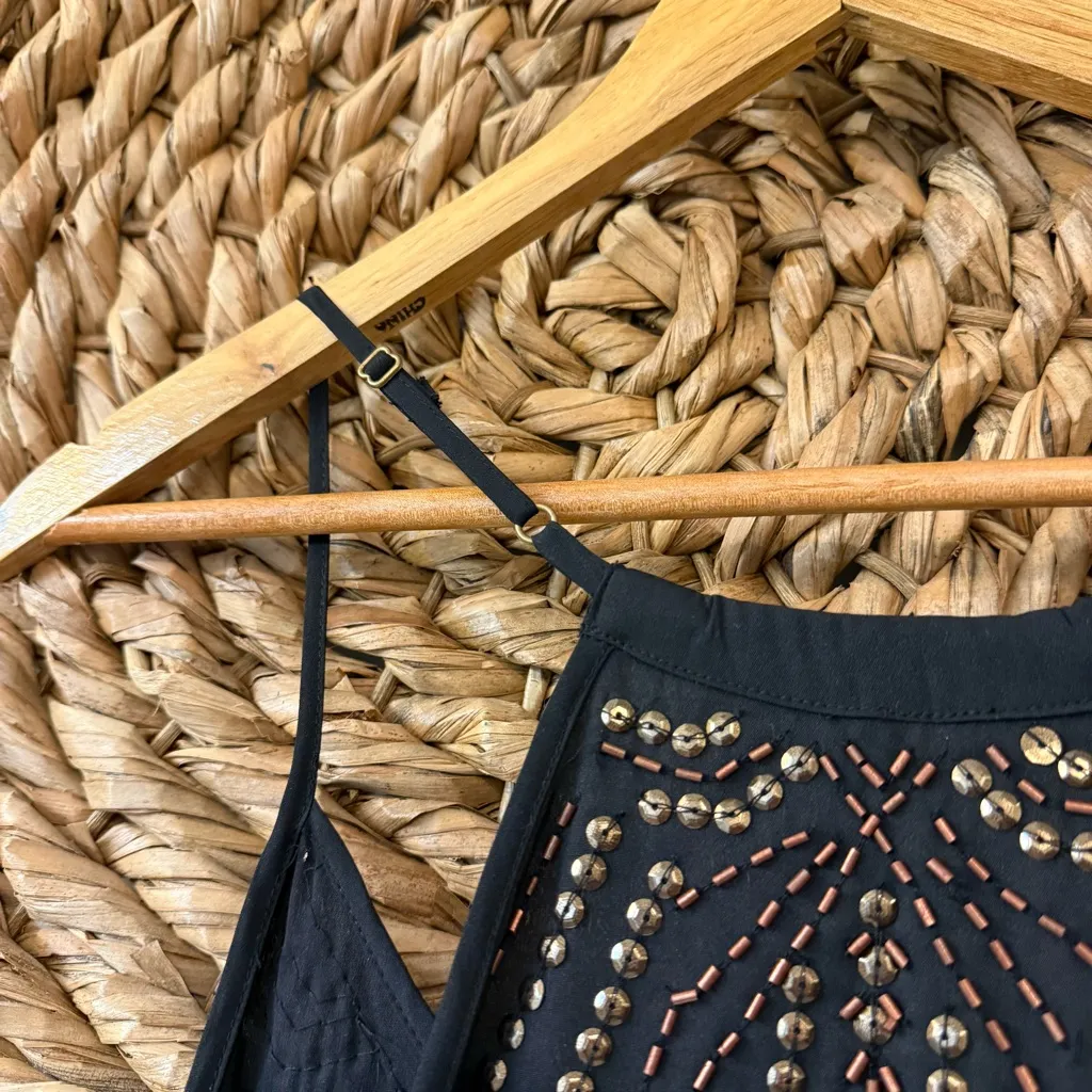 Free People Sedona Embellished Mini Slip Dress Black Size XS - Image 11