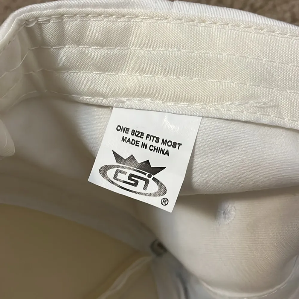 Vintage studded sequin statement patriotic red white blue USA logo baseball hat - Image 4