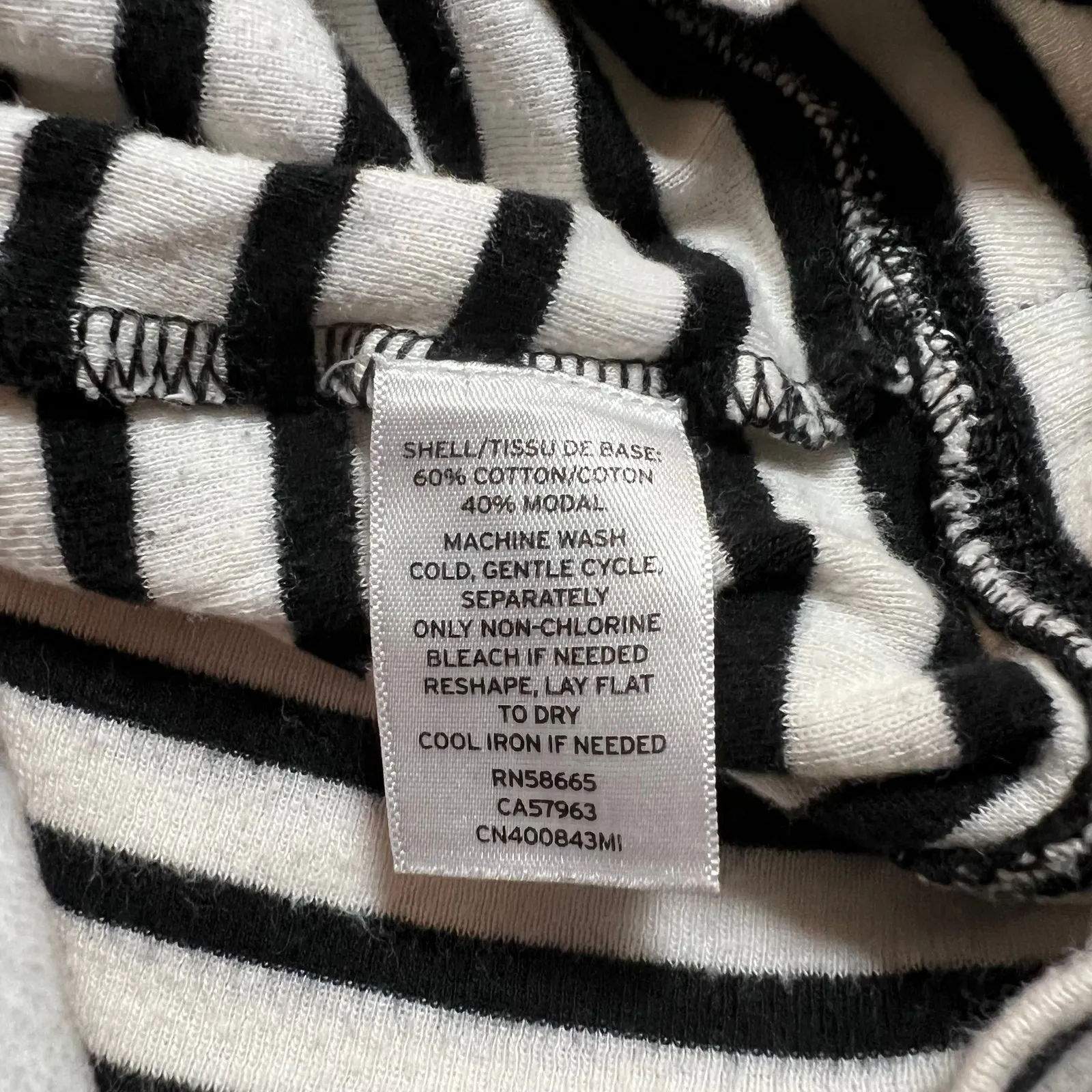 Caslon Crewneck Stripe Drop Shoulder Top Size XXL Casual Preppy Classic Neutral - Image 5