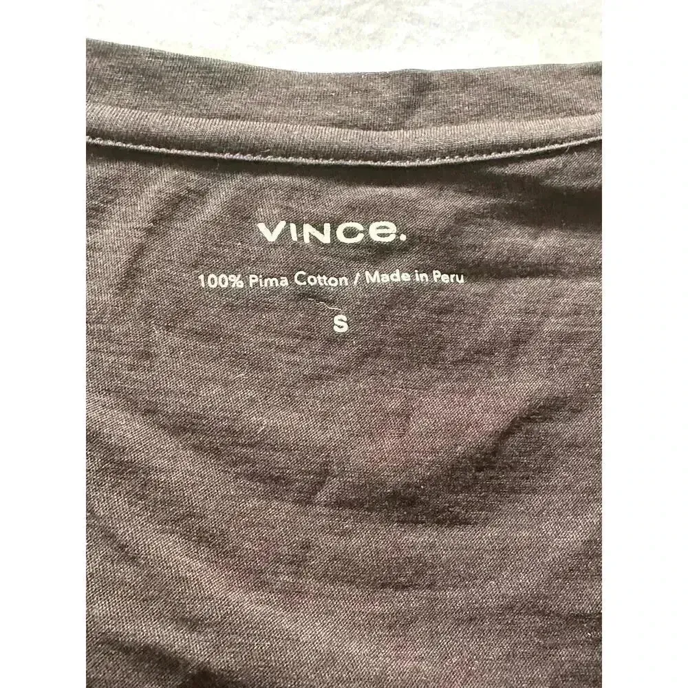 Vince  Black Pima Cotton Small Short Sleeve Tee - Image 3