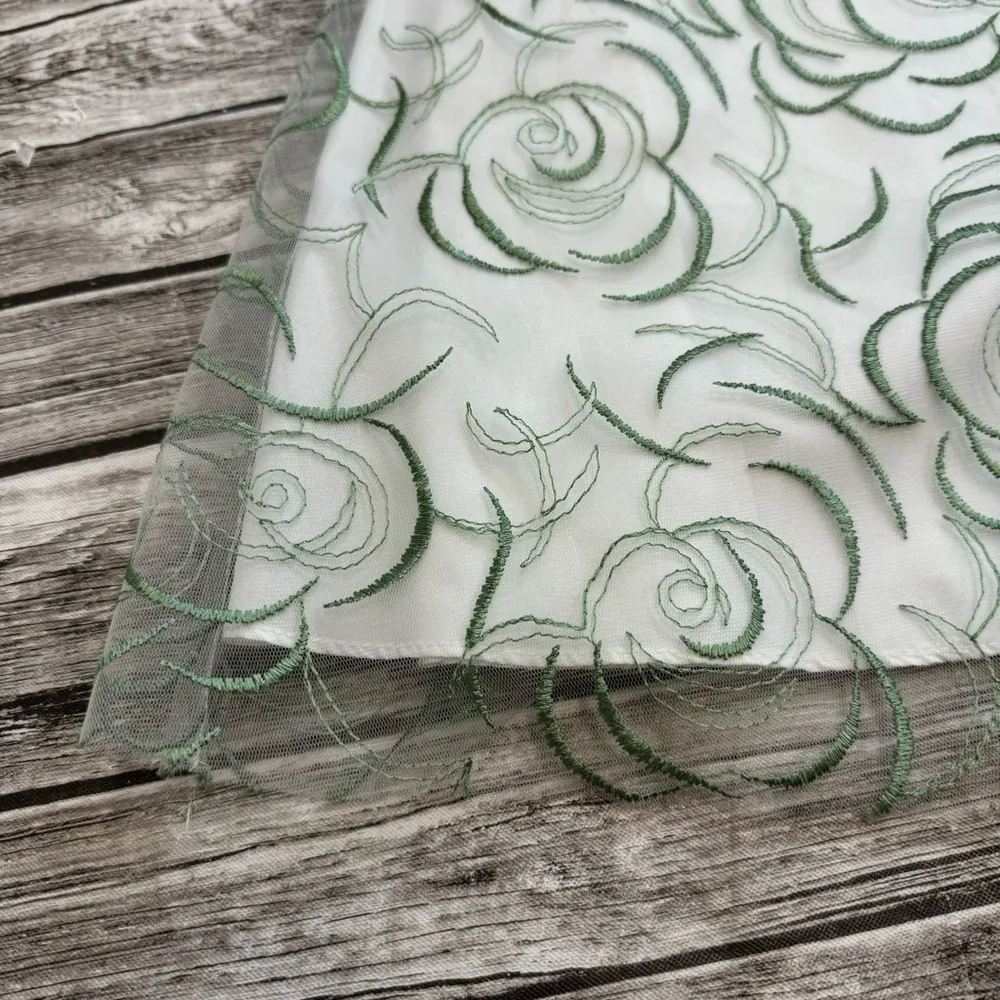 David's Bridal Women's Strapless Bridesmaid Summer Dress White Green Floral 6 - Image 7