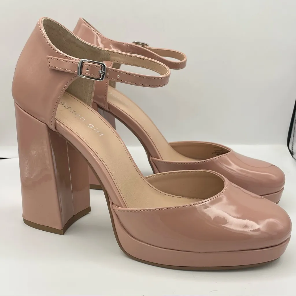 Madden Girl Unaa patent leather pink platform shoes women’s Size 9M - Image 5